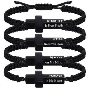 Adjustable Memorial Bracelet Stainless Steel Braided Keepsake Elegant Minimalist